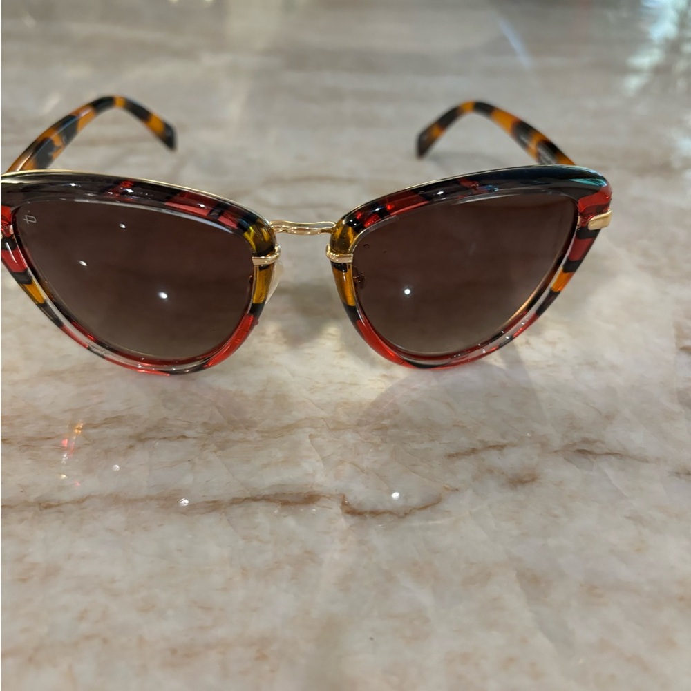 Red and Tortoise Prive Revaux Cat Eye Sunglasses